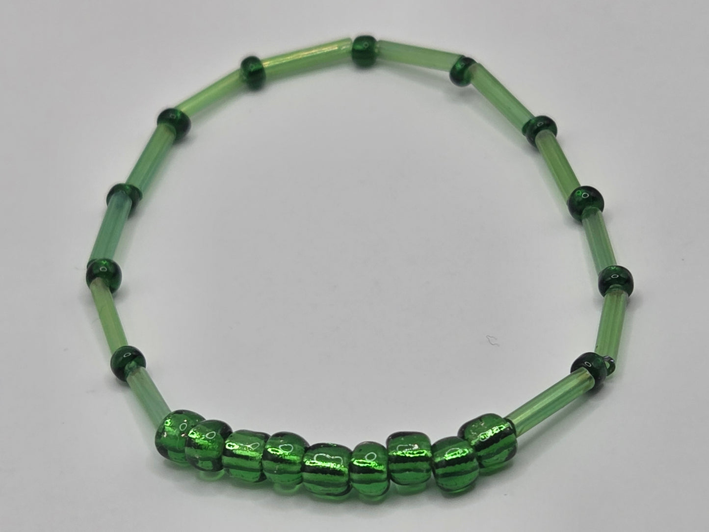 handmade bracelet in green