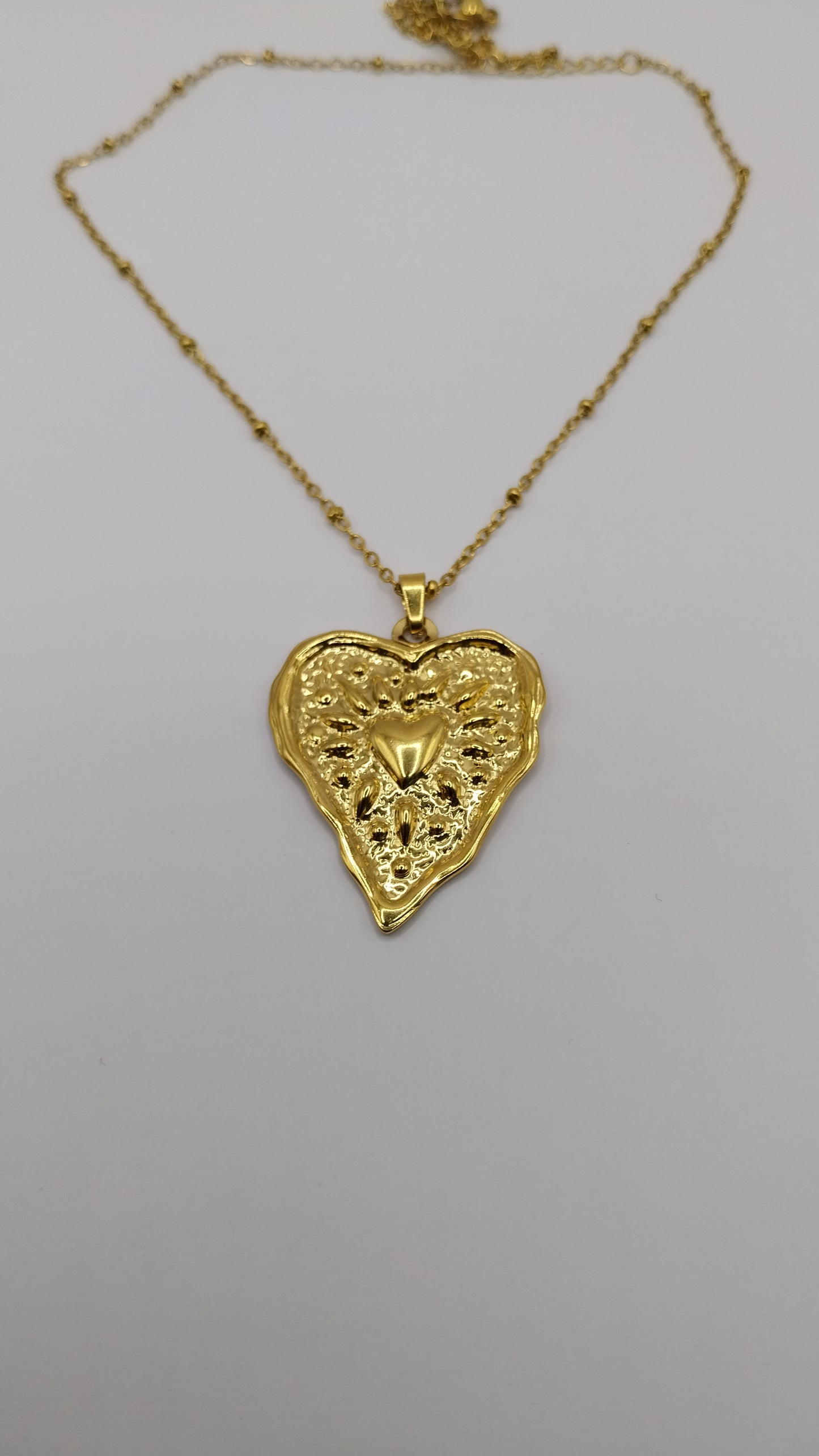 ❤️ Stainless steel necklace with large heart pendant