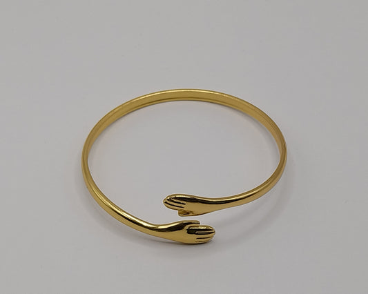 Ferien Klassischer Stil Hände Edelstahl 304 Armreif In Masse