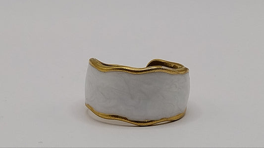 Geometrisch Edelstahl 304 Elegant Wasserfest Offener Ring