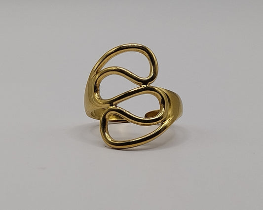 Offener Ring Edelstahl 304 Elegant, Retro