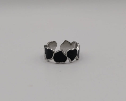 Offener Ring, Edelstahl 304. Herzform