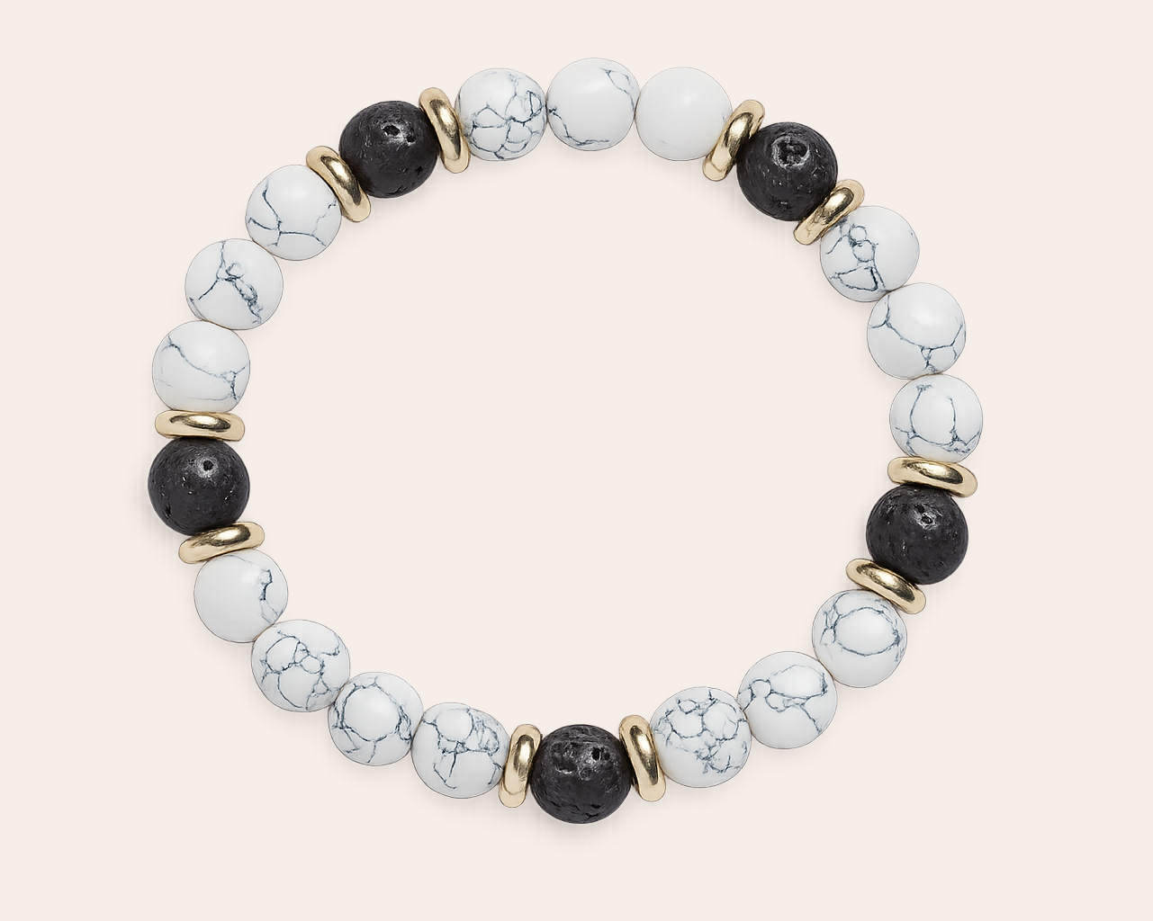 Dream: Perlenarmband mit Naturstein