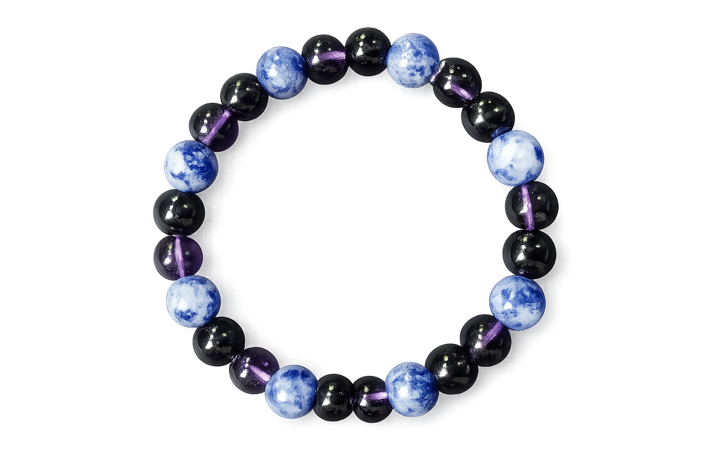 Empathie Shield: Perlenarmband mit Naturstein