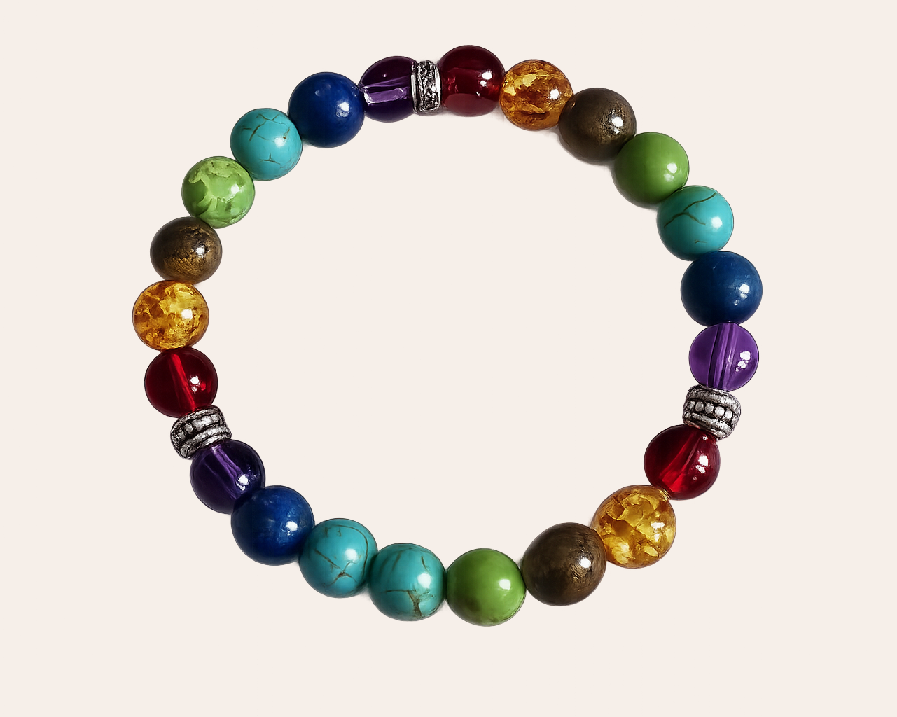 Perlenarmband mit Naturstein
