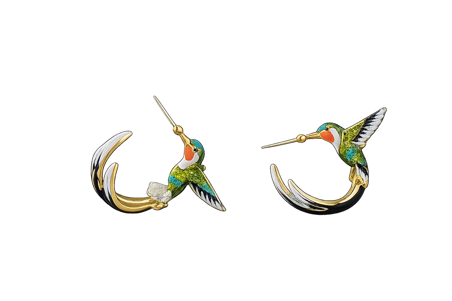 Kolibri Vogel Ohrring: große Ausgabe