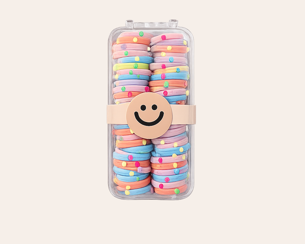 Schmucku Minis – Pastel Mini-Haargummis für Mädchen (60er-Box)