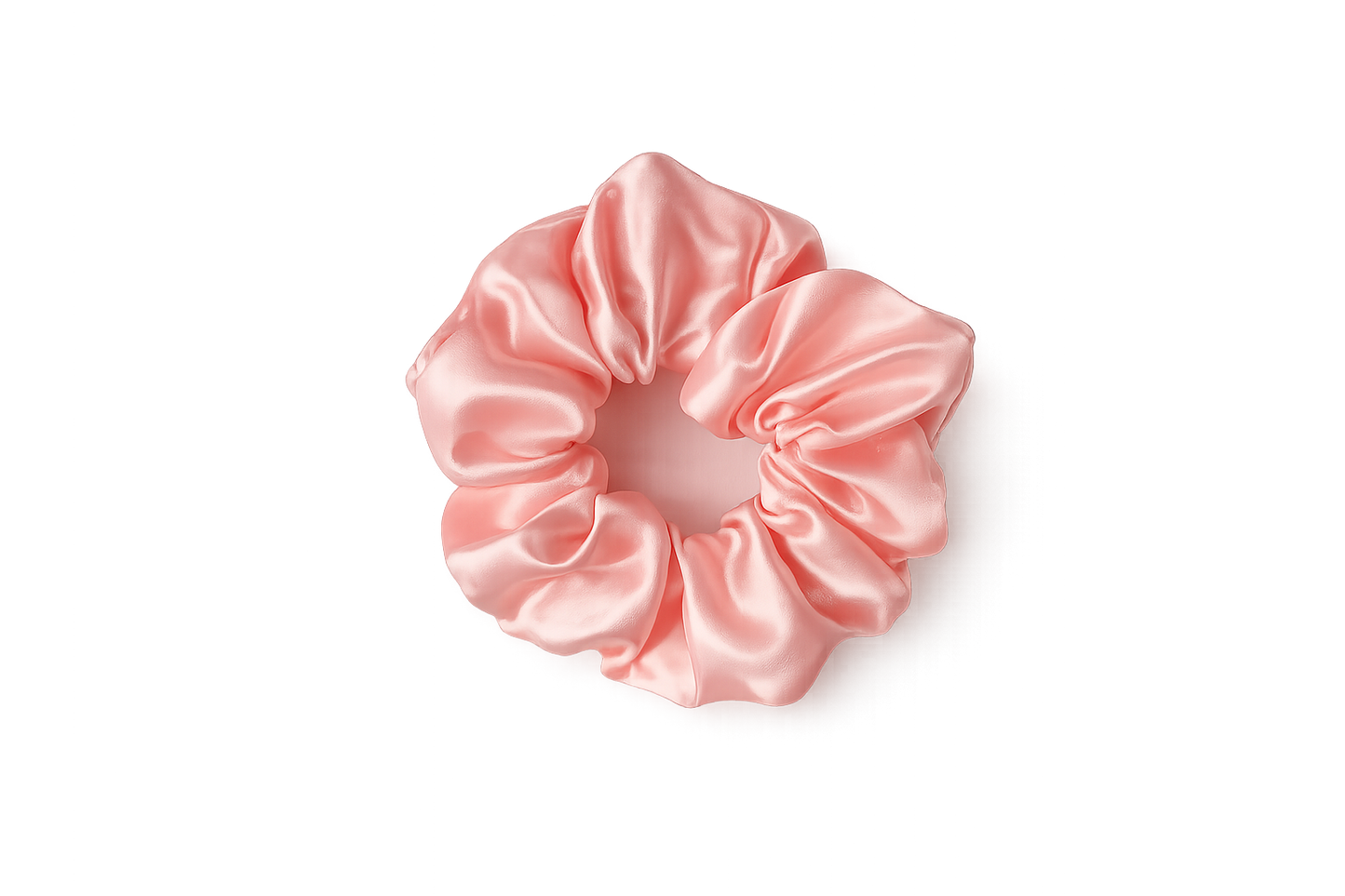 Rosa Satin-Haargummi