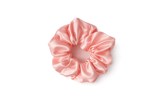 Rosa Satin-Haargummi