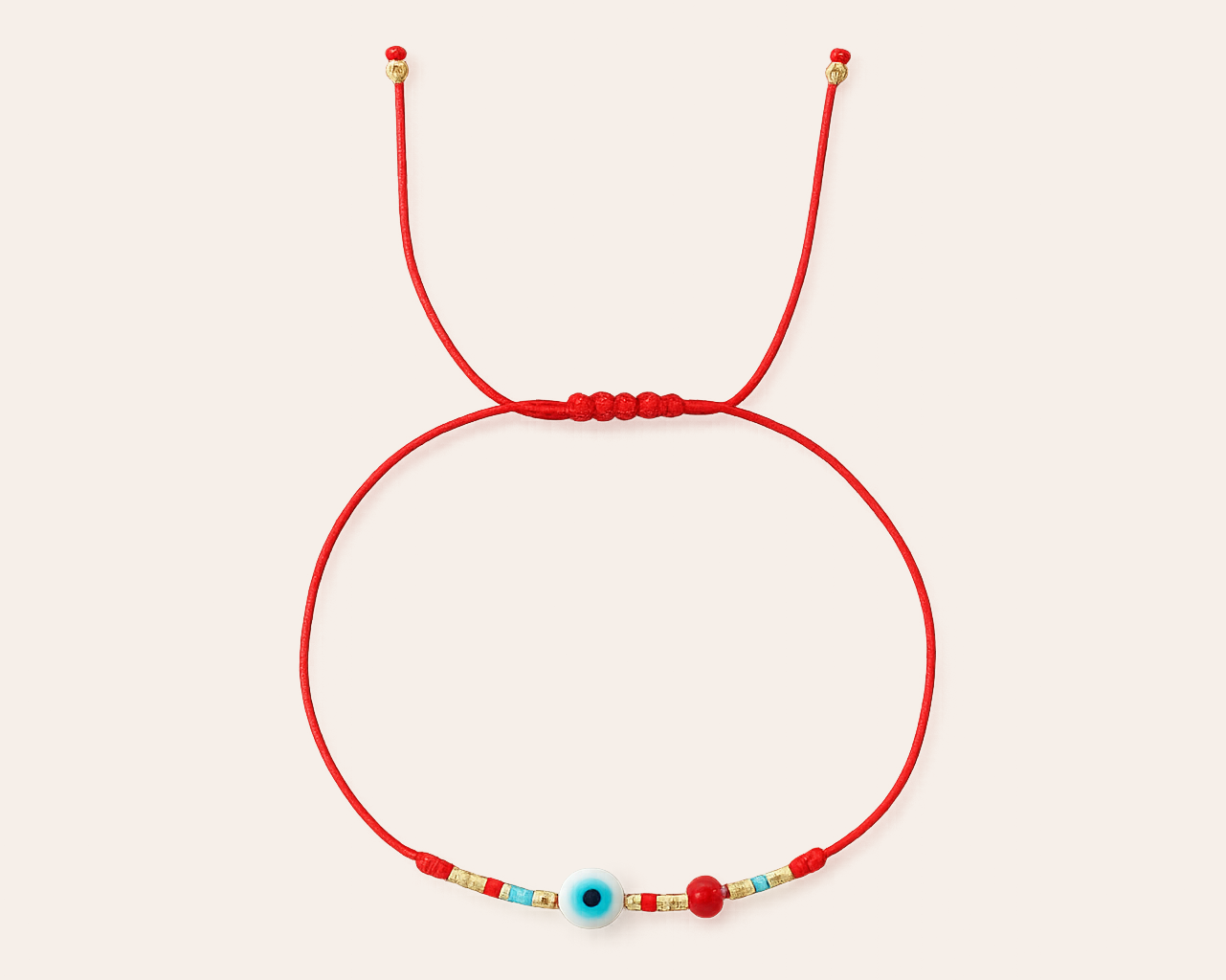 Geflochtenes Armband mit Muschel-Auge – Boho Glücksarmband im Ibiza-Stil