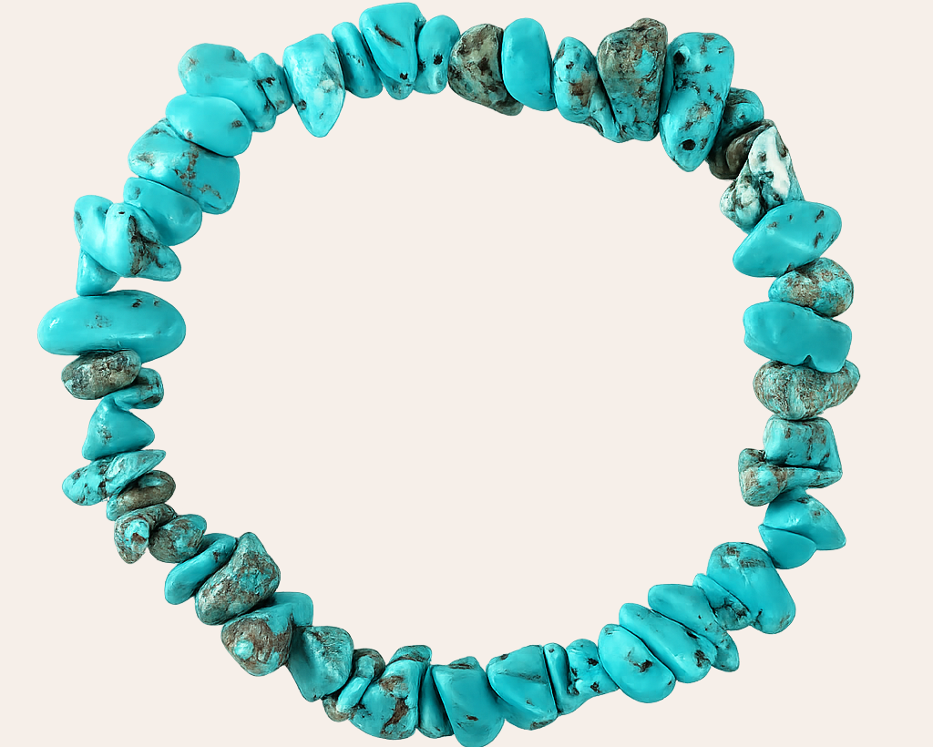 Turquoise chip stone bracelet