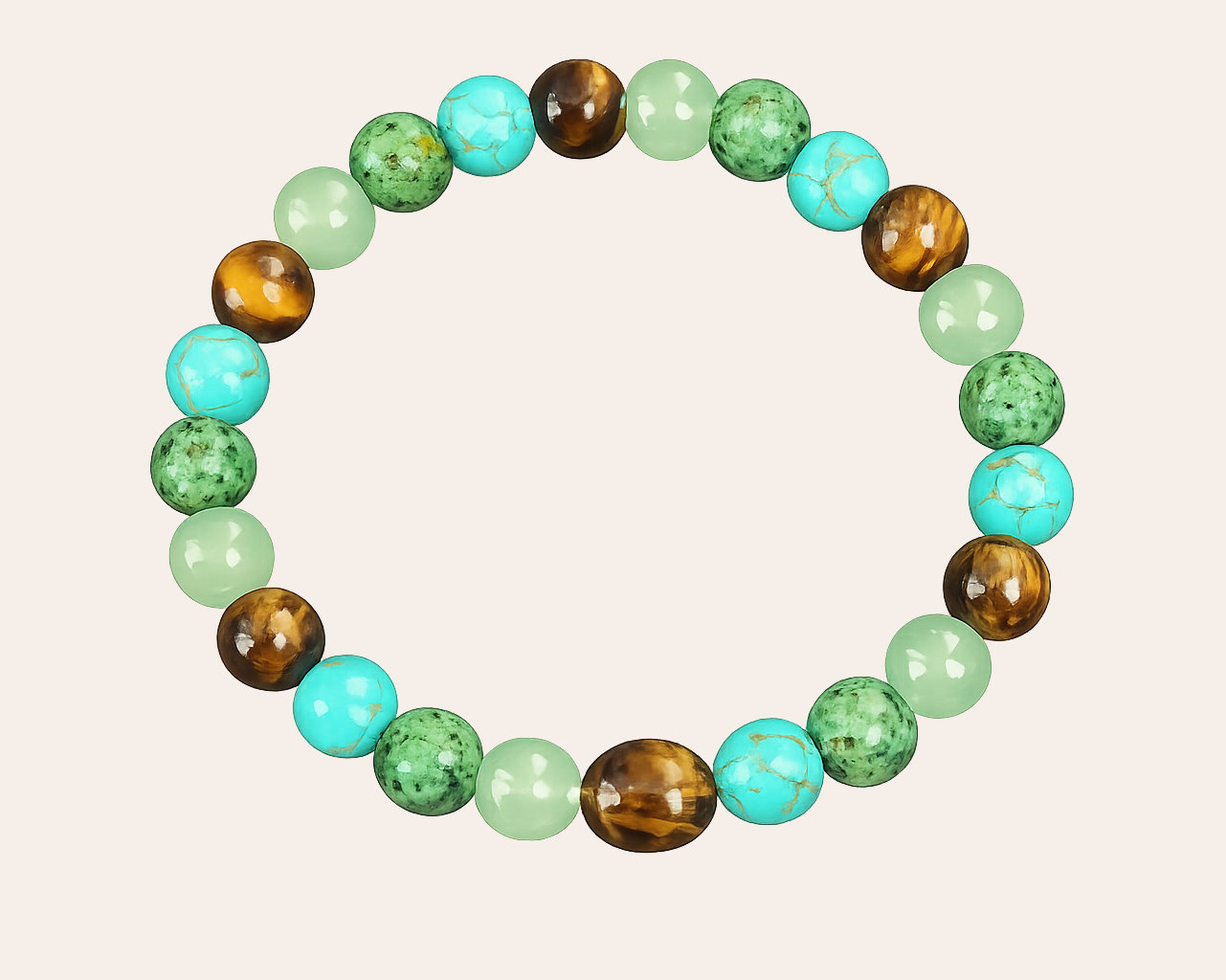 Stress reduction: Perlenarmband mit Naturstein