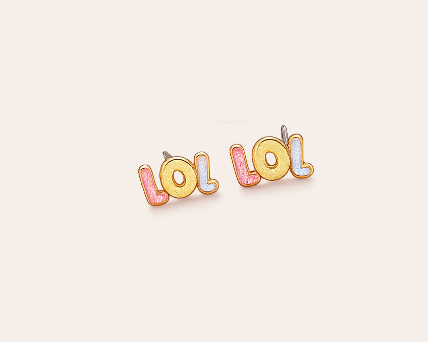 Minis: LOL-Ohrringe mit Strass