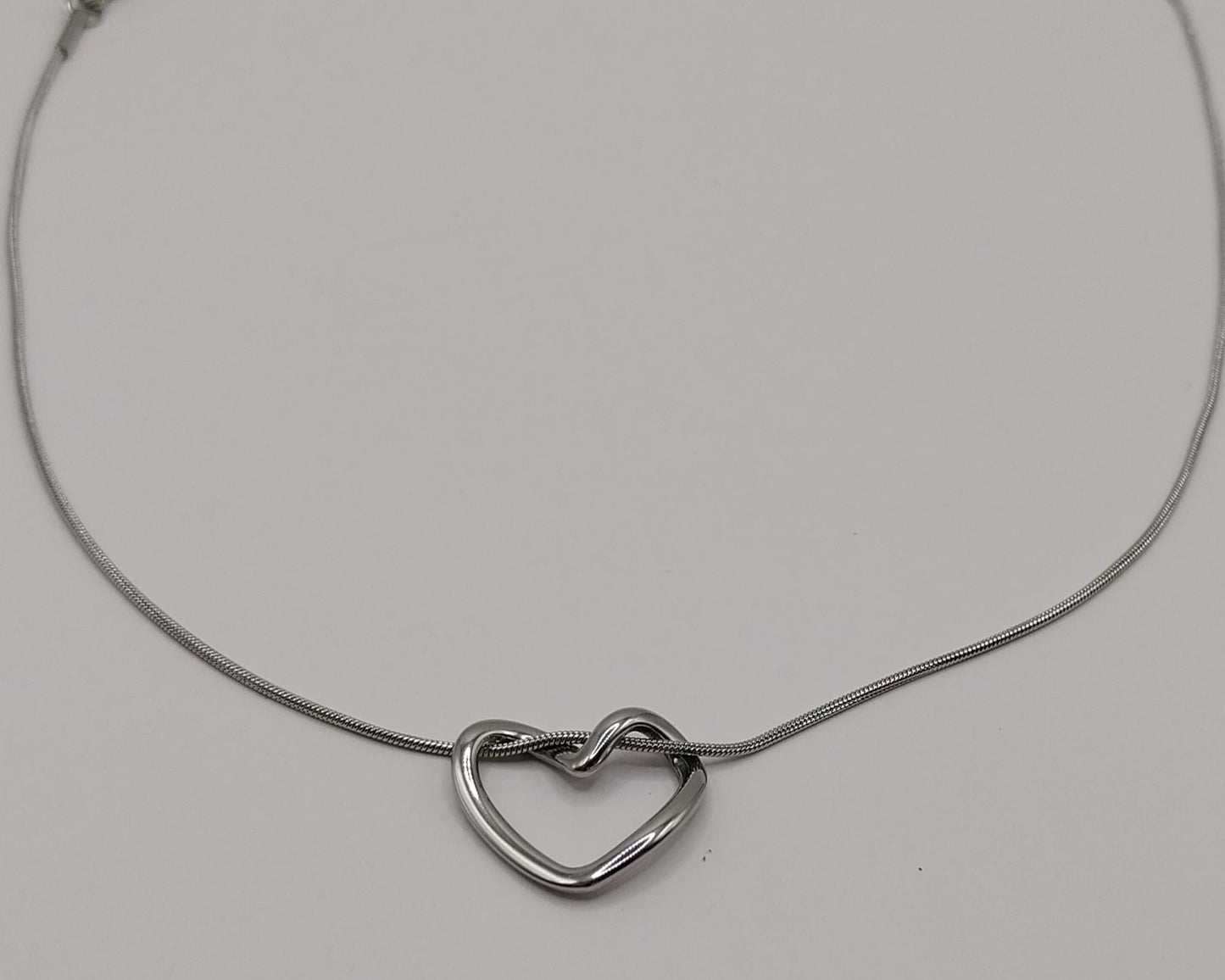 Halskette Mit Herz Anhänger| Farbe: Silber