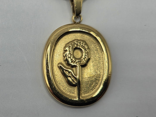 🌸Edelstahl-Halskette mit Blumen-Anhänger