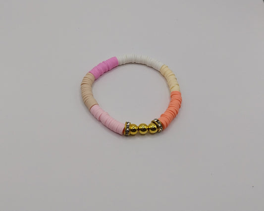 🌈 Handgemachtes Armband – Bunt & Gold für gute Laune am Handgelenk 🌈