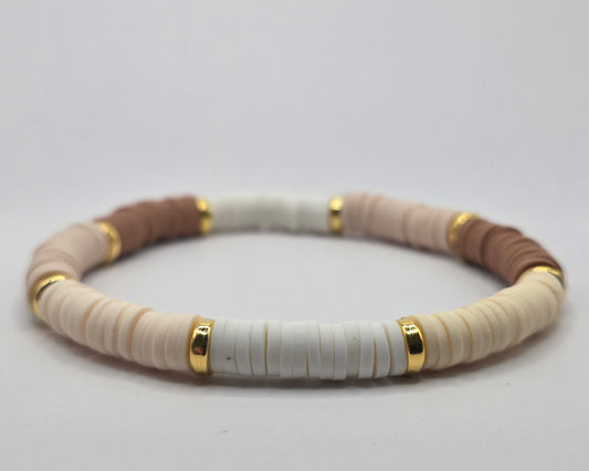 🤎 Handgemachtes Armband in Beige & Braun