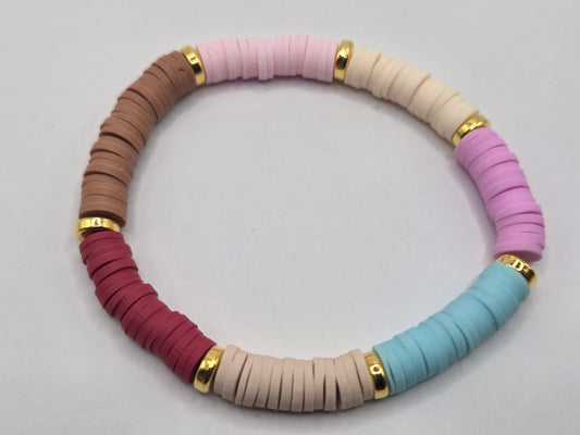 🌈 Handgemachtes Armband mit bunten Akzenten – natürlich, farbenfroh & individuell