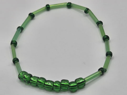 handmade bracelet in green