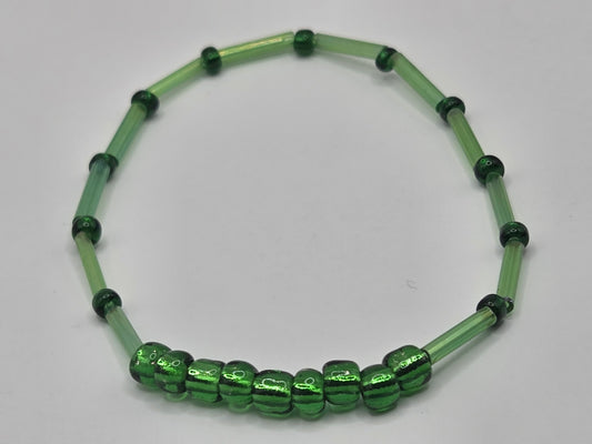 handmade bracelet in green