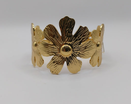 Ferien Klassischer Stil Blumen Edelstahl 304 Armreif In Masse