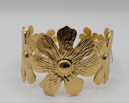 Ferien Klassischer Stil Blumen Edelstahl 304 Armreif In Masse