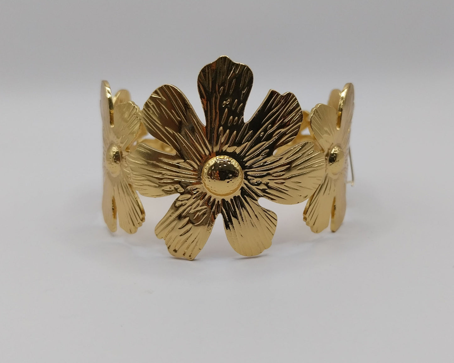 Ferien Klassischer Stil Blumen Edelstahl 304 Armreif In Masse