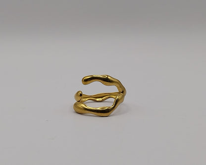 Edelstahl 304 Elegant Retro Wasserfest Anlaufgeschützt Offener Ring