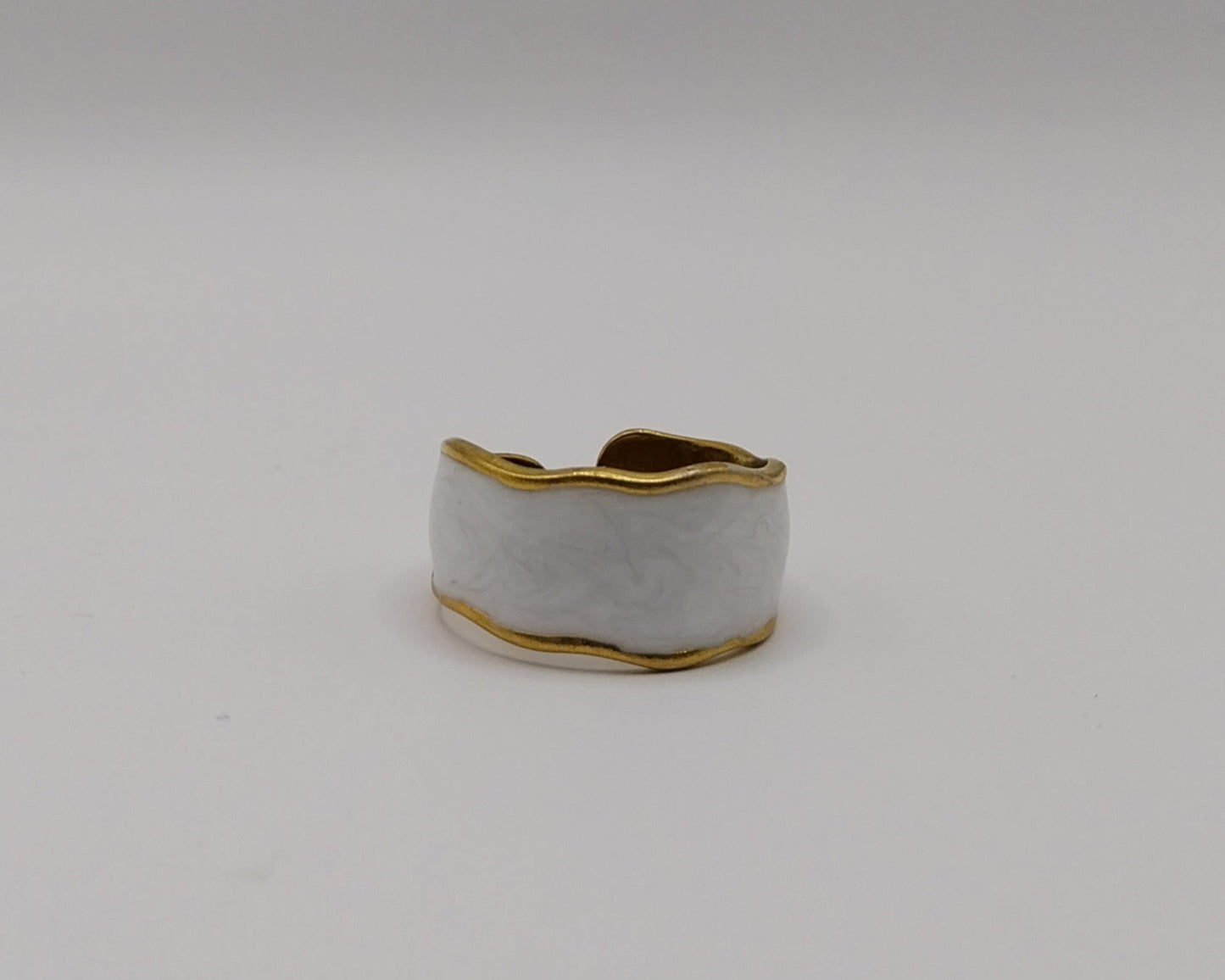 Geometrisch Edelstahl 304 Elegant Wasserfest Offener Ring