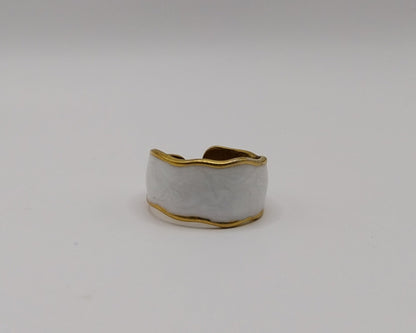 Geometrisch Edelstahl 304 Elegant Wasserfest Offener Ring