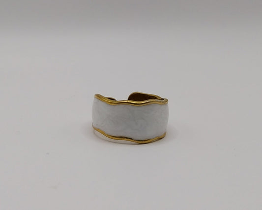 Geometrisch Edelstahl 304 Elegant Wasserfest Offener Ring