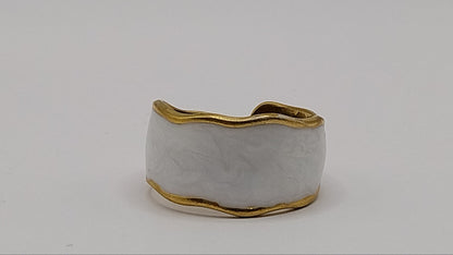 Geometrisch Edelstahl 304 Elegant Wasserfest Offener Ring