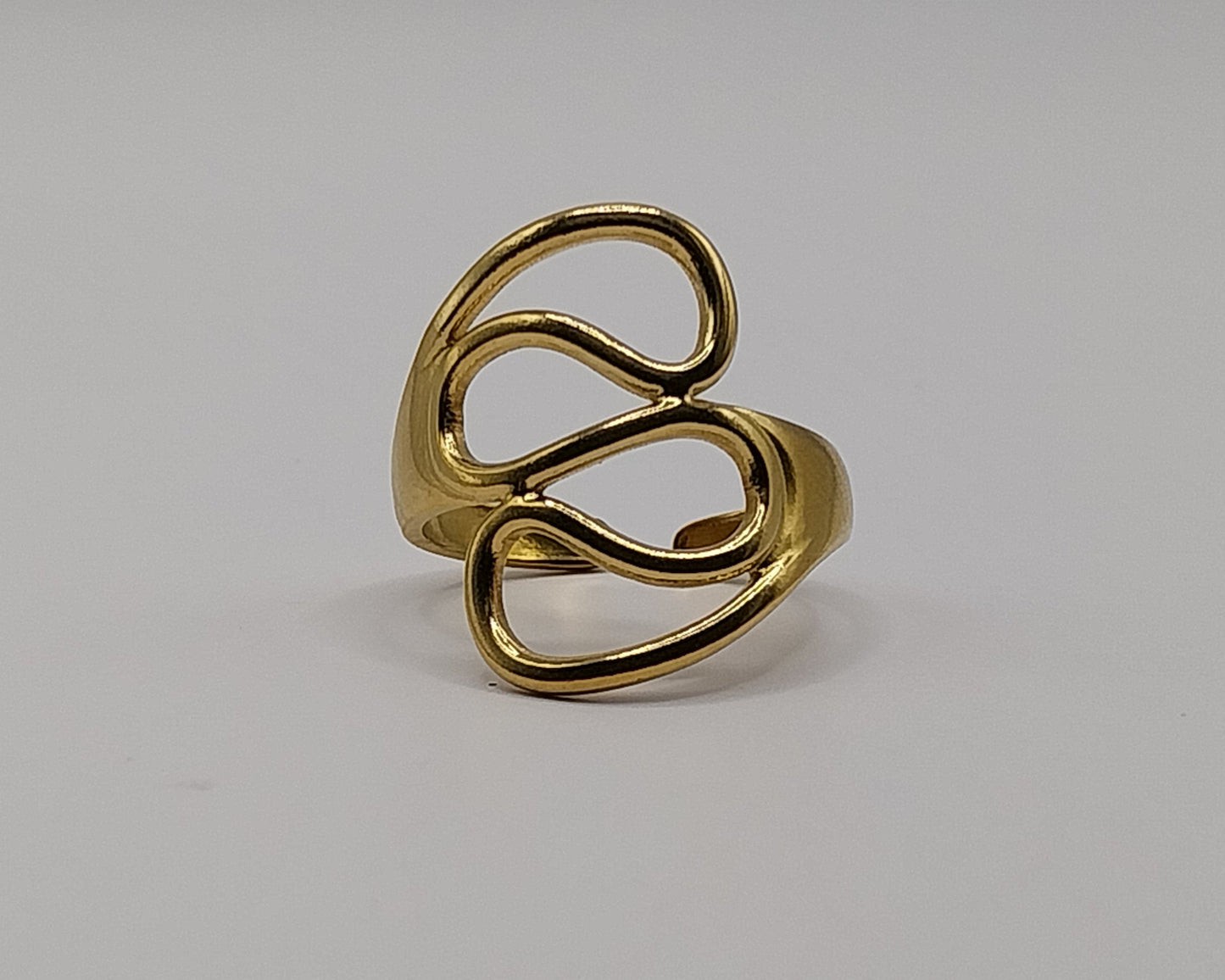 Offener Ring Edelstahl 304 Elegant, Retro