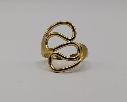 Offener Ring Edelstahl 304 Elegant, Retro