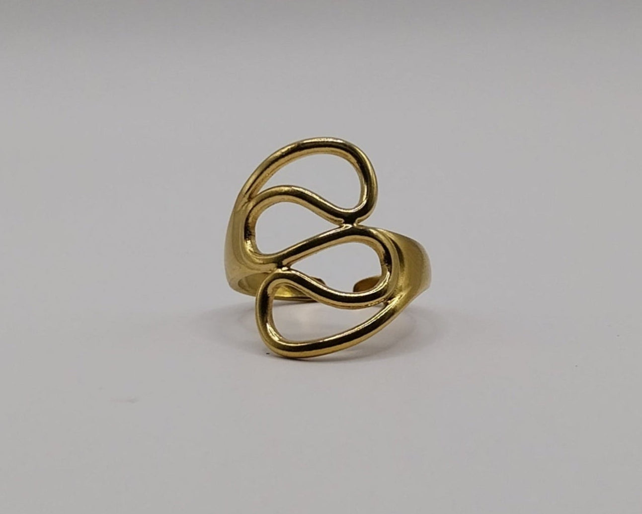 Offener Ring Edelstahl 304 Elegant, Retro