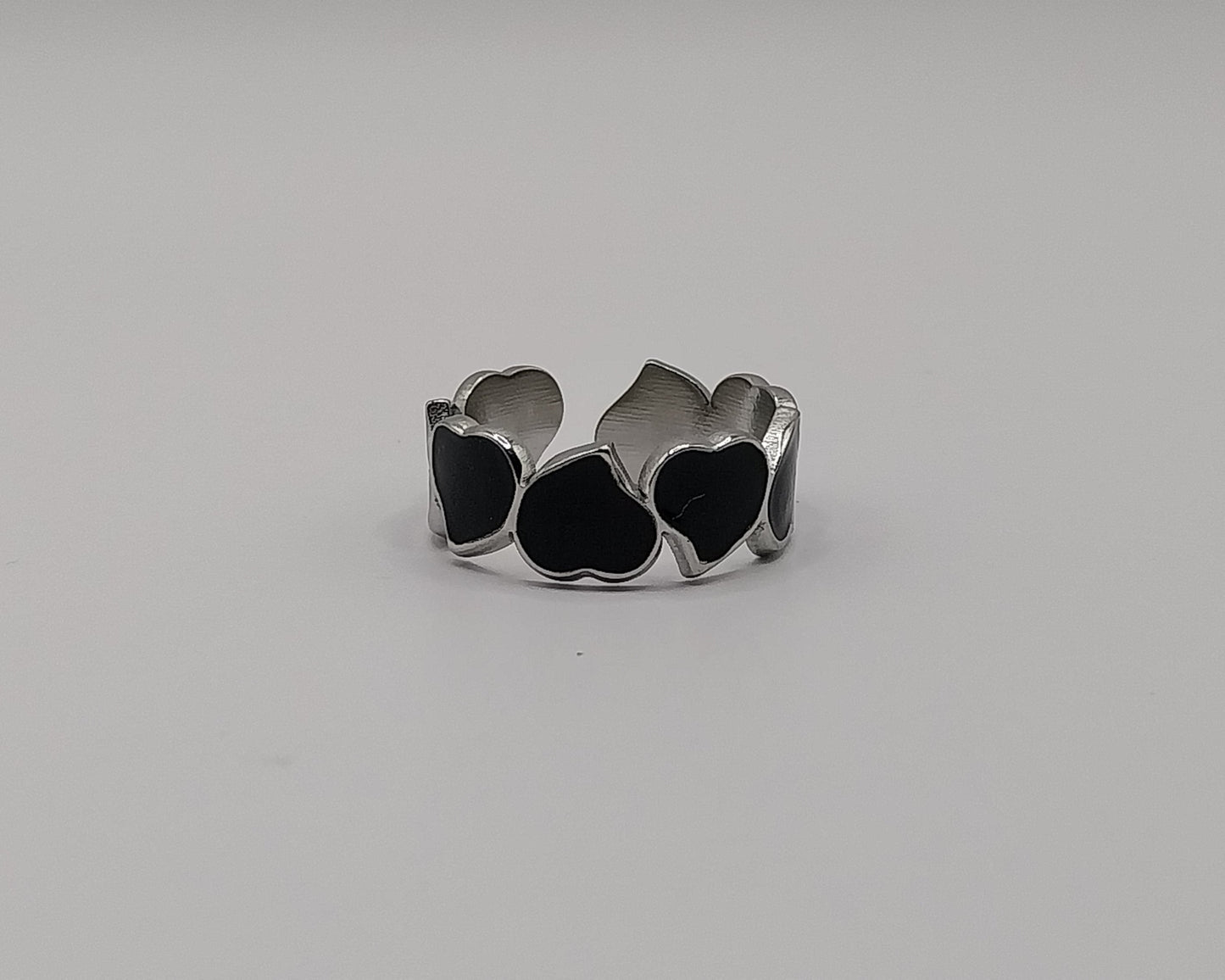 Offener Ring, Edelstahl 304. Herzform