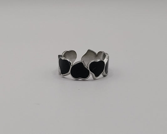 Offener Ring, Edelstahl 304. Herzform