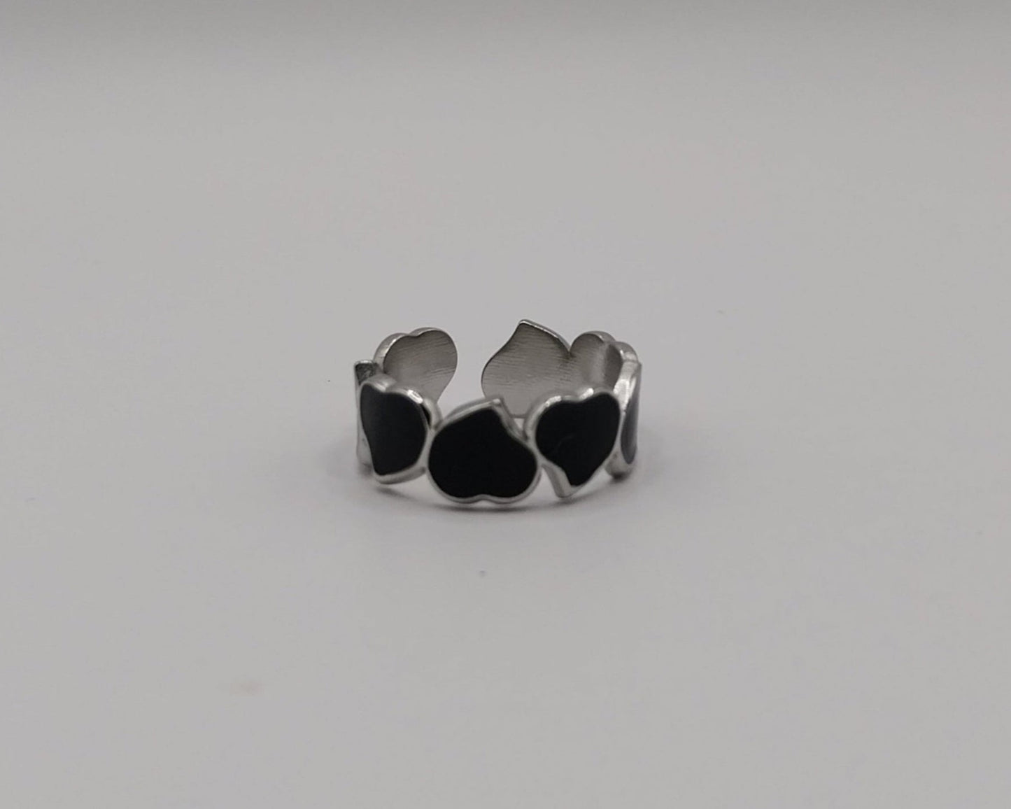 Offener Ring, Edelstahl 304. Herzform