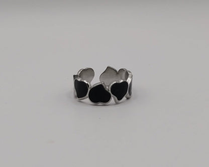 Offener Ring, Edelstahl 304. Herzform