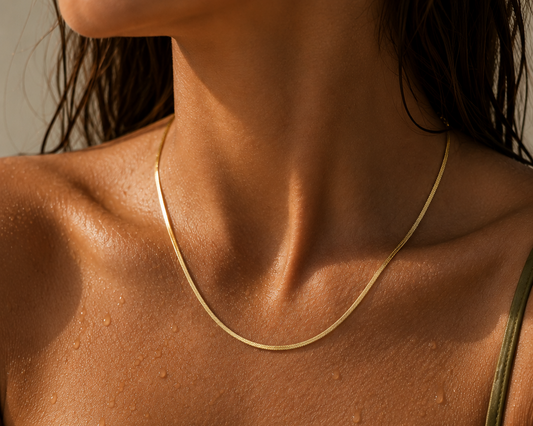 3 mm Layering - Schlangenkette aus Edelstahl –  wasserfest