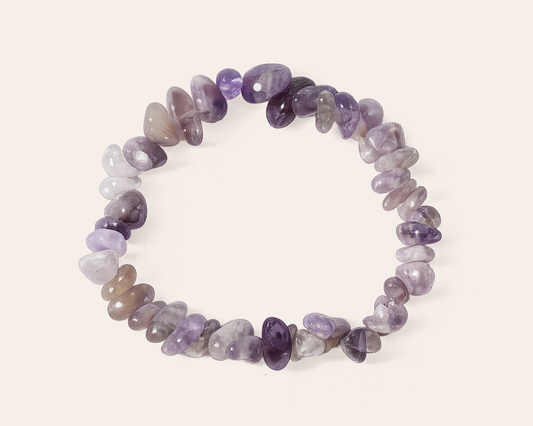 Amethyst chip bracelet