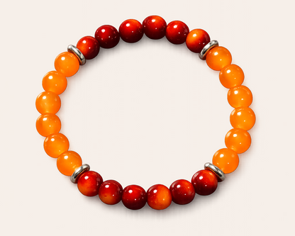 Attract Wealth: Handgemachtes Perlenarmband mit Naturstein