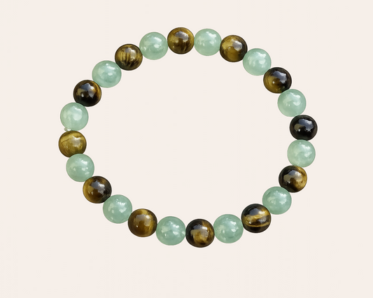 Prosperity: Perlenarmband mit Naturstein
