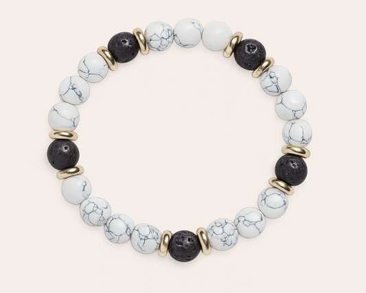 Dream: Perlenarmband mit Naturstein