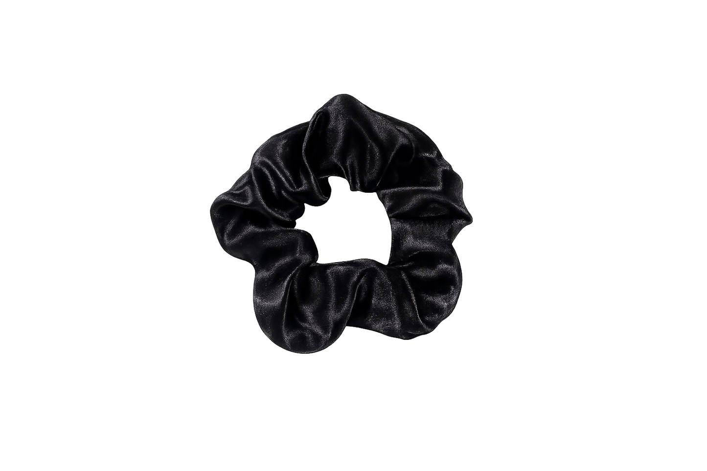 Schwarzer Satin-Haargummi