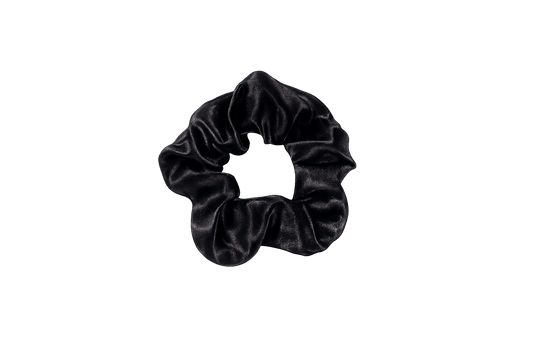 Schwarzer Satin-Haargummi
