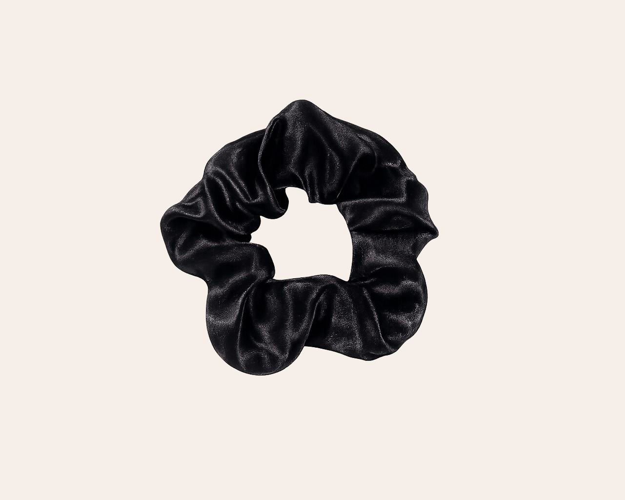 Schwarzer Satin-Haargummi