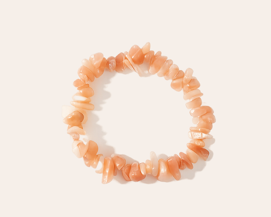 Naturstein Perlenarmband – Elastisches Armband aus Edelstein-Chips