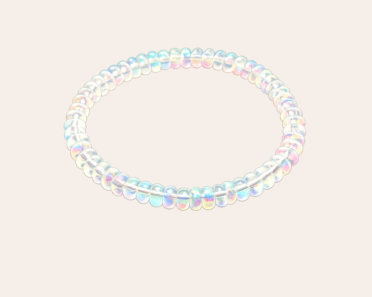 Iridescent bead bracelet: Perlenarmband