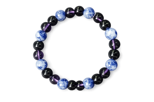 Empathie Shield: Perlenarmband mit Naturstein